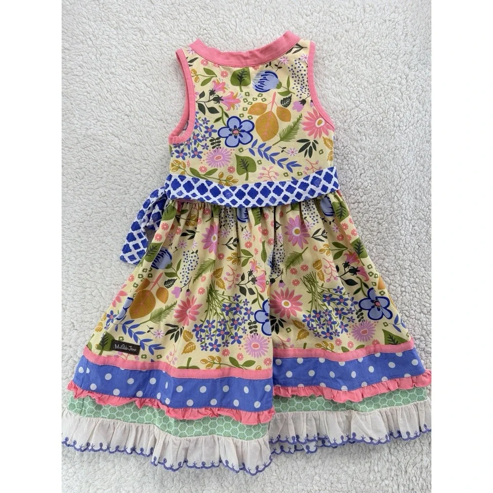 Matilda Jane May Day Dress Parade of Pets Floral Girls Size 6 Spring 2014